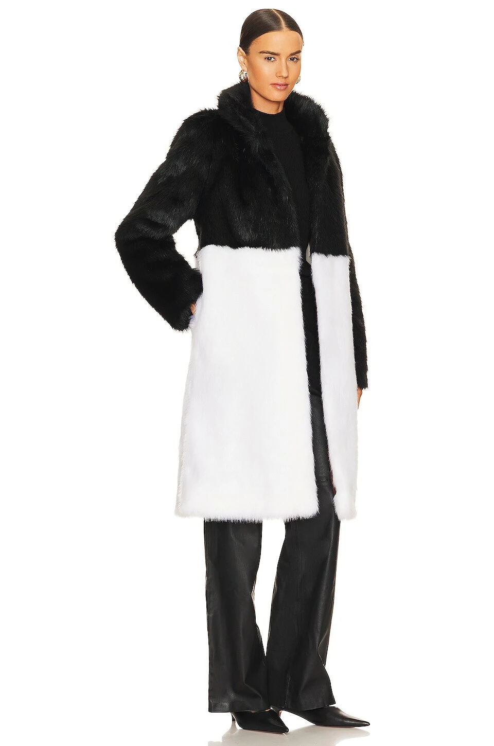 Dashuria Faux Fur Coat Black 4 Dashuria Faux Fur Coat Black - Image 2