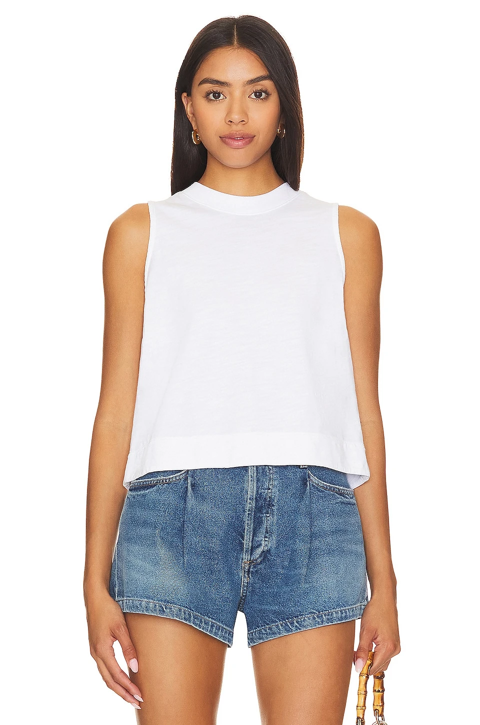 Britt Tie Back Tank White 4 Britt Tie Back Tank White - Image 2