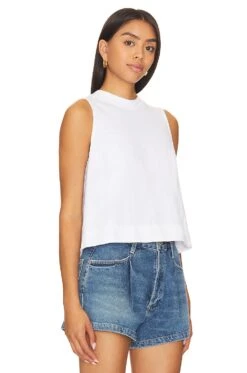 Britt Tie Back Tank White 9 Britt Tie Back Tank White -Hot Sale Clothing Store NATI WS879 V3