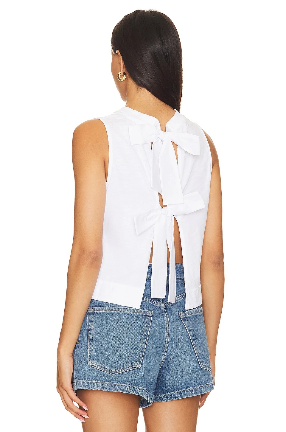 Britt Tie Back Tank White 6 Britt Tie Back Tank White - Image 4