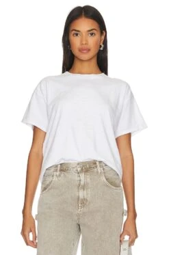 Jessa Boxy Crop Tee Optic White