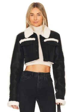 BLOUSON DOLLY Black & Ivory