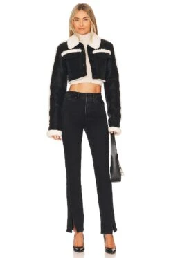 BLOUSON DOLLY Black & Ivory -Hot Sale Clothing Store NBDR WO69 V5