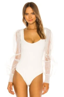 Blaine Bodysuit White -Hot Sale Clothing Store NBDR WS486 V2
