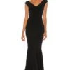 Norma Kamali Grace Fishtail Gown Black 1 Norma Kamali Grace Fishtail Gown Black -Hot Sale Clothing Store NKAM WD240 V1