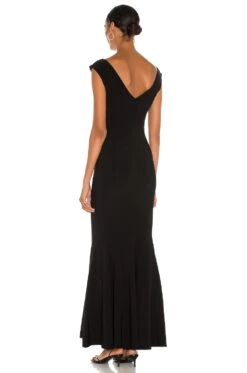 Norma Kamali Grace Fishtail Gown Black -Hot Sale Clothing Store NKAM WD240 V3
