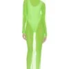 Norma Kamali All In One Gown Neon Green -Hot Sale Clothing Store NKAM WD441 V1