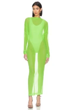 Norma Kamali All In One Gown Neon Green