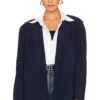 Norma Kamali Oversized Double Breasted Jacket True Navy -Hot Sale Clothing Store NKAM WO140 V1