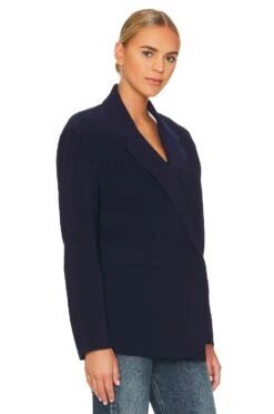 Norma Kamali Oversized Double Breasted Jacket True Navy -Hot Sale Clothing Store NKAM WO140 V3