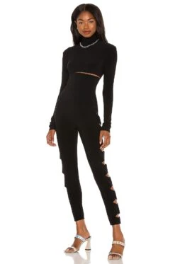 Norma Kamali High Waist Alligator Legging Black -Hot Sale Clothing Store NKAM WP120 V4