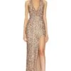 Luma Gown Rose Gold -Hot Sale Clothing Store NKIE WD608 V1