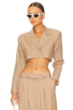 Cade Crop Jacket Camel