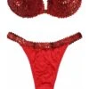 Spangle Bra & Panties Set Ruby -Hot Sale Clothing Store NUBR WI17 V1