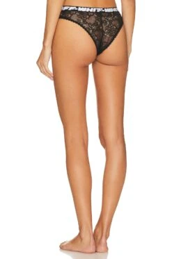 Off-White Logo Band Lace Slip Panties Black -Hot Sale Clothing Store OFFR WI23 V3