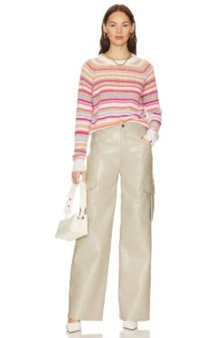 Blakely Cashmere Pullover Coral Combo 9 Blakely Cashmere Pullover Coral Combo -Hot Sale Clothing Store ONEG WK230 V4