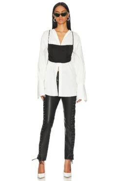 One Teaspoon Blacklight Leather Lace Up Pants Black -Hot Sale Clothing Store ONET WP37 V4