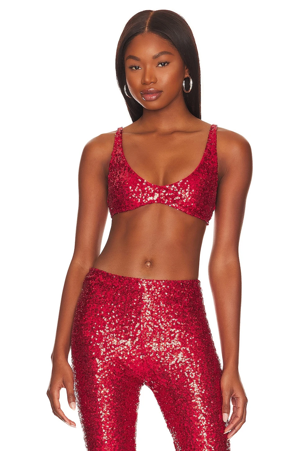 Shine On Sequin Bra Red 9 Shine On Sequin Bra Red - Image 7