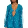 OSEREE Gem Shirt Turquoise & Crystal 2 OSEREE Gem Shirt Turquoise & Crystal -Hot Sale Clothing Store OSSE WS14 V1