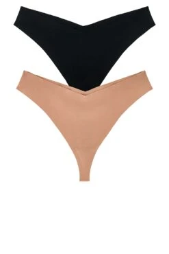 Tori Thong 2 Pack Black Roebuck