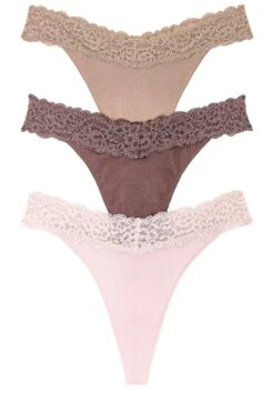 Abigail Thong 3 Pack Peony Roebuck Pprcrn