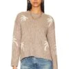 RAILS Zoey Sweater Oatmeal Ivory Palms -Hot Sale Clothing Store RAIL WK120 V1