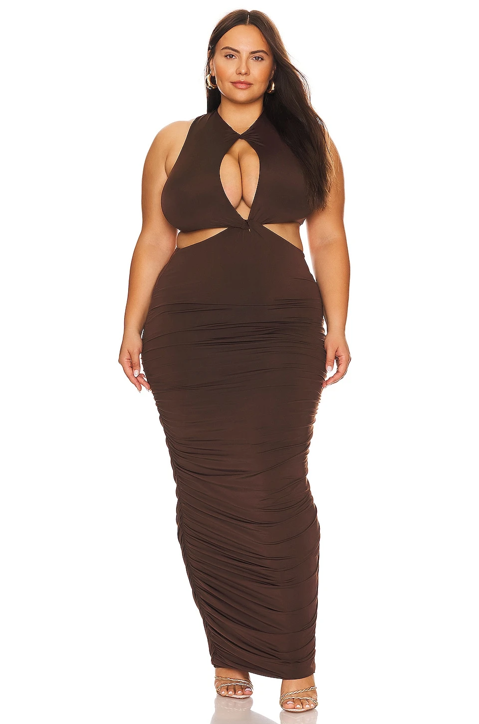 Hannah Maxi Dress Chocolate 5 Hannah Maxi Dress Chocolate - Image 3