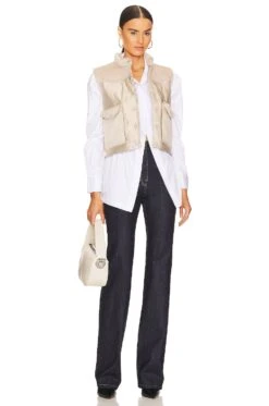 Rag & Bone GILET ERICA Taupe -Hot Sale Clothing Store RGBR WO91 V5