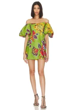 Dali Mini Dress Green Lanai