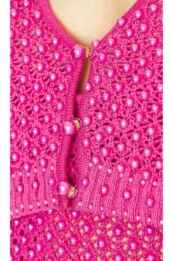 Larissa Crochet Cardigan Rose Pink -Hot Sale Clothing Store ROFR WK15 V6