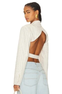 Santos Jacket Ecru & Blue