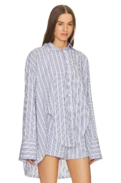 Maja Top Blue And White Stripe -Hot Sale Clothing Store RONR WS378 V3