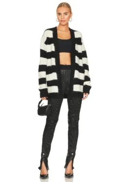 Artemis Cardigan Black & White Stripe -Hot Sale Clothing Store RTAR WK94 V4