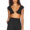 Luella Crop Top Black -Hot Sale Clothing Store RUMR WS8 V1