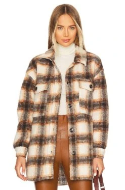 Sanctuary Town Shacket Westside Plaid