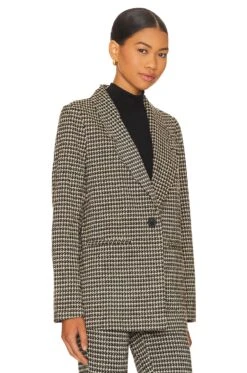 Sanctuary City Blazer Vanilla Mini Houndstooth -Hot Sale Clothing Store SANC WO316 V3