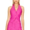 Linen Vest Fuchsia 1 Linen Vest Fuchsia -Hot Sale Clothing Store SCIL WO13 V1
