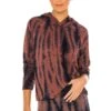 Cut Off Hoodie Brick & Navy Tie Dye -Hot Sale Clothing Store SDRY WK167 V1