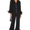 Party Pajama Set With Double Feathers Black -Hot Sale Clothing Store SEPE WI2 V1