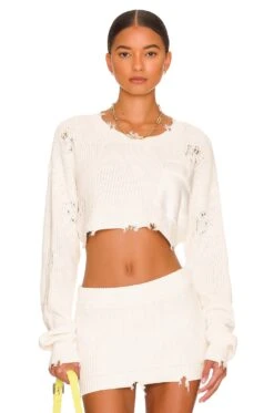 Cropped Devin Sweater Natural 17 Cropped Devin Sweater Natural -Hot Sale Clothing Store SERR WK24 V1