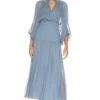 Shona Joy Lauren Ruched Midi Dress Dusty Blue 2 Shona Joy Lauren Ruched Midi Dress Dusty Blue -Hot Sale Clothing Store SHON WD453 V1