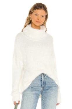 Show Me Your Mumu Fatima Turtleneck Sweater White