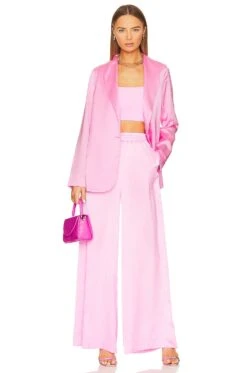 Show Me Your Mumu Irwin Pants Pink Luxe Satin -Hot Sale Clothing Store SHOW WP117 V4