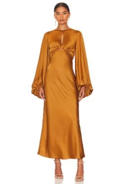 Demi Midi Dress Copper