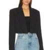 Cut Off Blazer Black -Hot Sale Clothing Store SMYT WO326 V1
