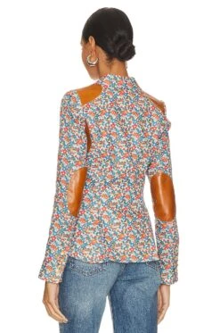 Rifle Patch One Button Blazer Multi Floral -Hot Sale Clothing Store SMYT WO332 V4