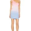 Krista One Shoulder Dress Blue Ombre 1 Krista One Shoulder Dress Blue Ombre -Hot Sale Clothing Store SPDW WD2188 V1
