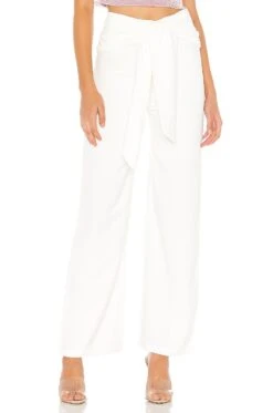 Jordayn Tie Waist Pants White