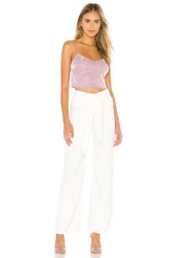 Jordayn Tie Waist Pants White -Hot Sale Clothing Store SPDW WP36 V4