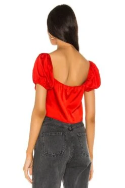 Lesley Tie Front Top Red -Hot Sale Clothing Store SPDW WS1065 V3